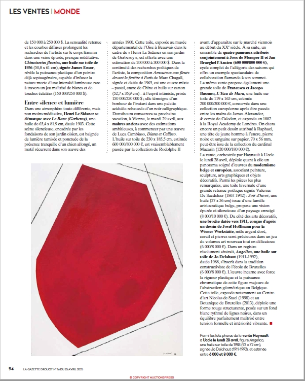 Les Ventes Monde - Gazette Drouot - Vendredi 25 avril 2025